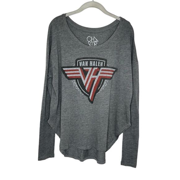 Van Halen Logo Long Sleeve t-shirt by Chaser Brand 80's Heavy Metal Band Tee L - Picture 1 of 8